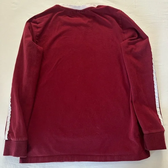 adidas Women's Long Sleeve Tee - Red and White - Picture 10 of 10